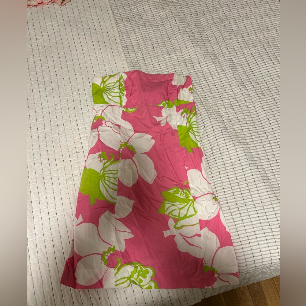 Lilly Pulitzer Pink and Green Floral Dress